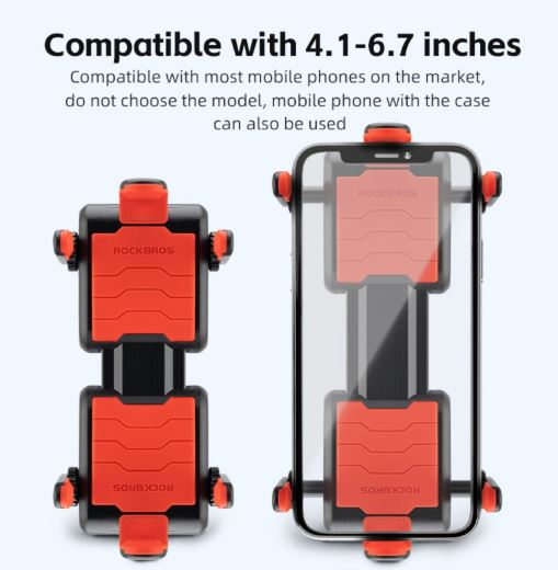 ROCKBROS fiets-gsm-houder motorhouder stuur 360° universele smartphone