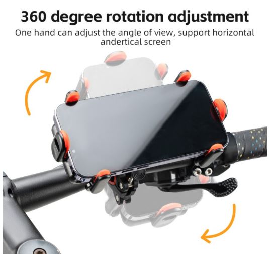 ROCKBROS fiets-gsm-houder motorhouder stuur 360° universele smartphone