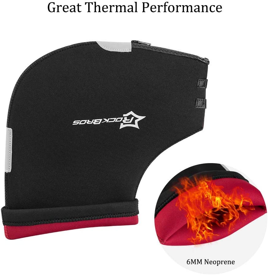ROCKBROS D16-B stuurhandschoenen winter thermisch winddichte stuurmanchetten voor fiets gevoerd waterafstotend
