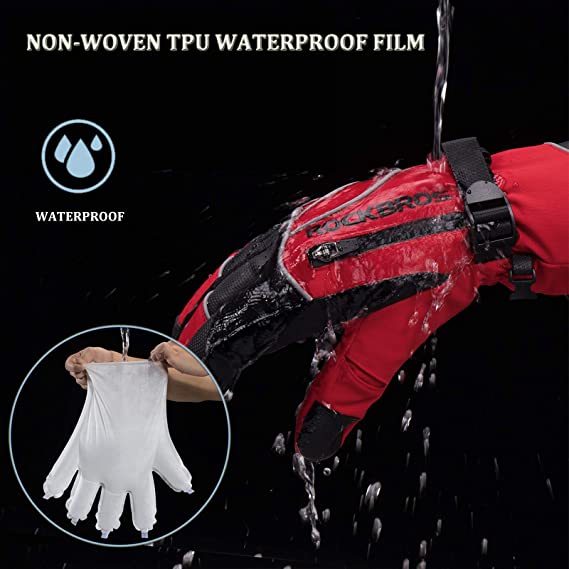 ROCKBROS winterhandschoenen skihandschoenen dames heren warm winddicht voor ski snowboarden -20 graden