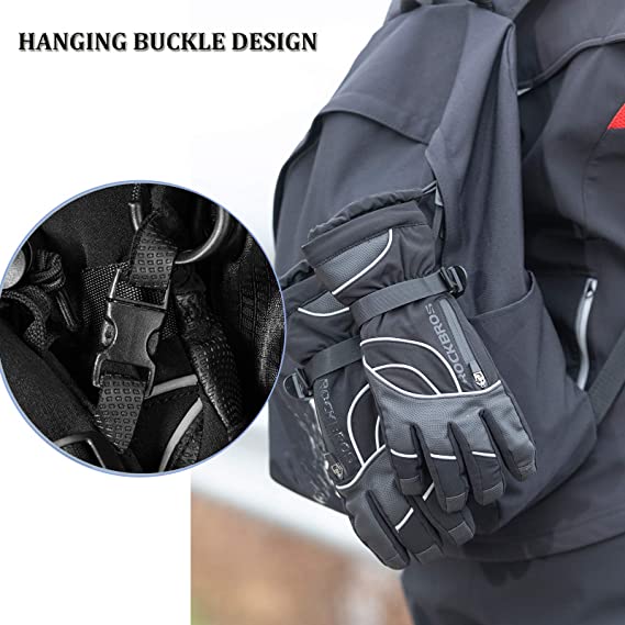 ROCKBROS winterhandschoenen skihandschoenen dames heren warm winddicht voor ski snowboarden -20 graden