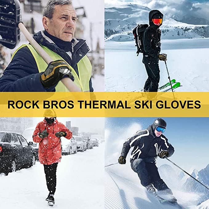 ROCKBROS skihandschoenen waterdicht extra warm antislip voor heren