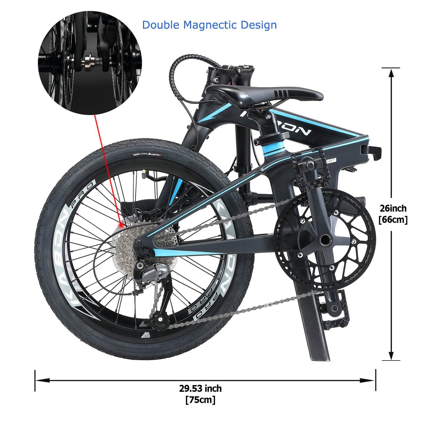 KABON City vouwfiets Carbon Shimano Altus 9S 20 inch