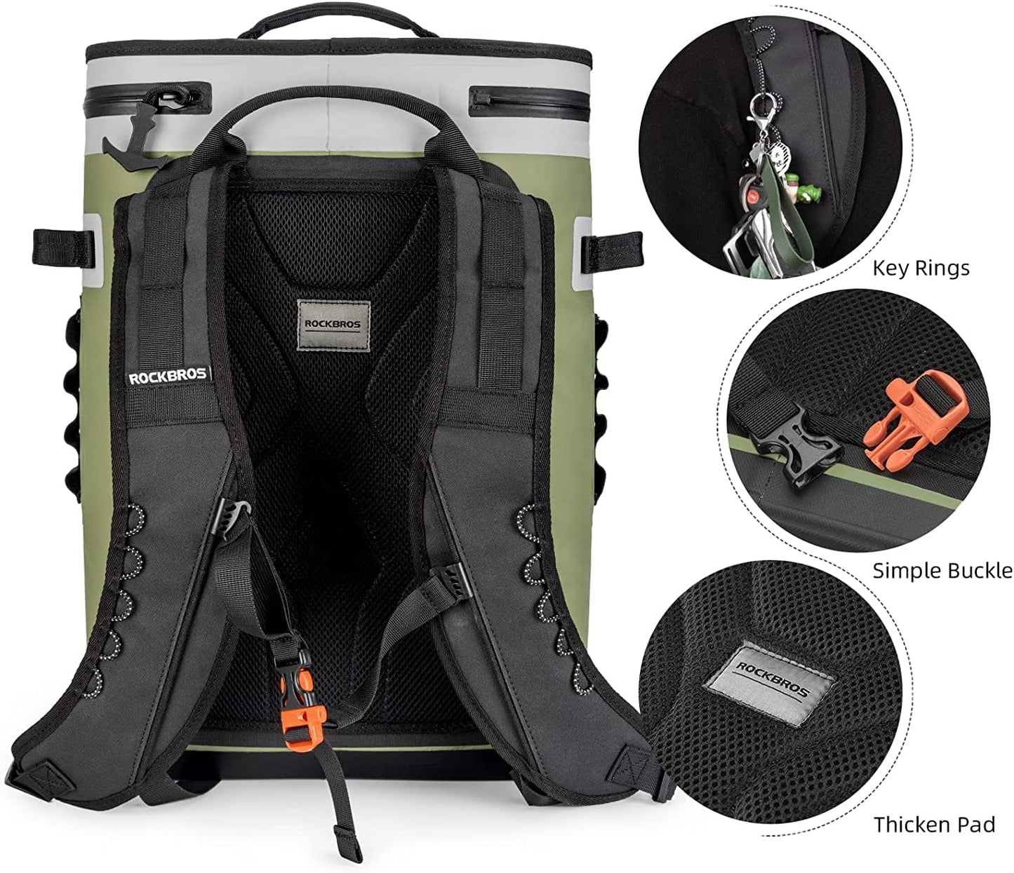 ROCKBROS Koeltas Waterdicht 17L Groen
