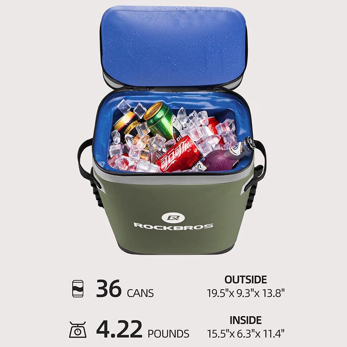 ROCKBROS Koeltas Waterdicht 17L Groen