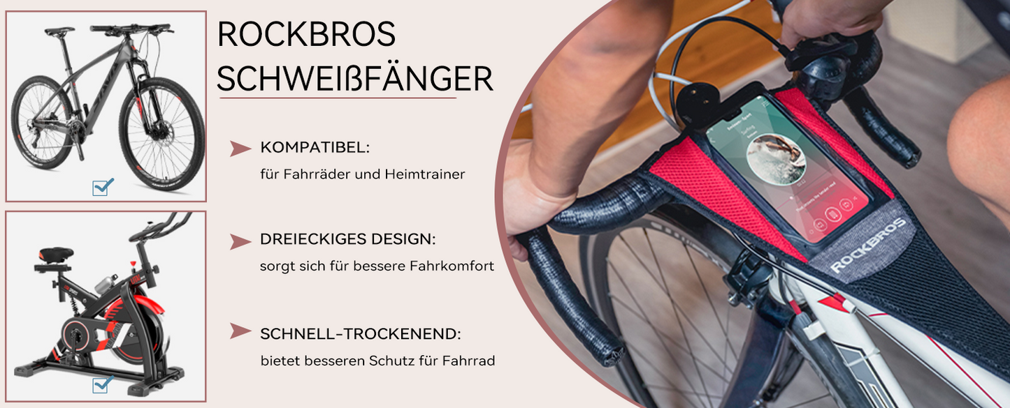 ROCKBROS Zweetvanger voor Roltrainer Accessoires Anti-Zweet Absorberend Ademend Sneldrogend