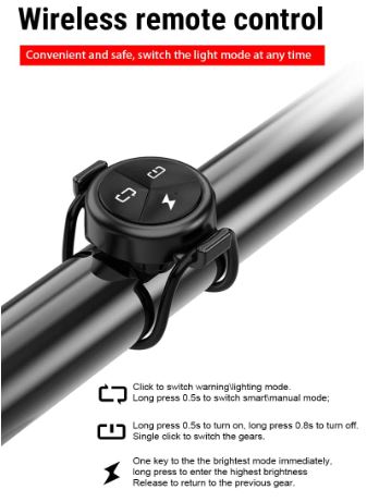 TOWILD Draadloze Afstandsbediening voor Fietsverlichting CL1200 CL600 CL900 BR1000 CL1200 Pro
