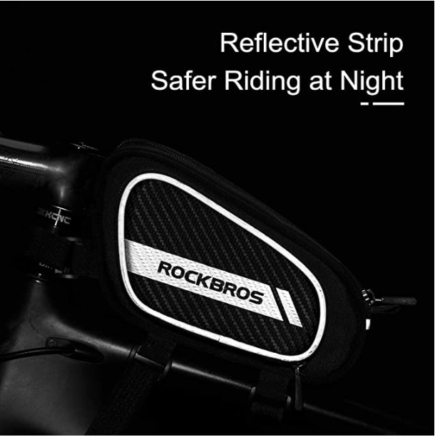 ROCKBROS 006-1BK Fietsframetas met 2 Zijzakken Reflecterend 1.8L Zwart