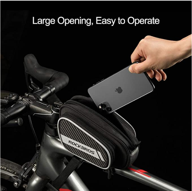 ROCKBROS 006-1BK Fietsframetas met 2 Zijzakken Reflecterend 1.8L Zwart