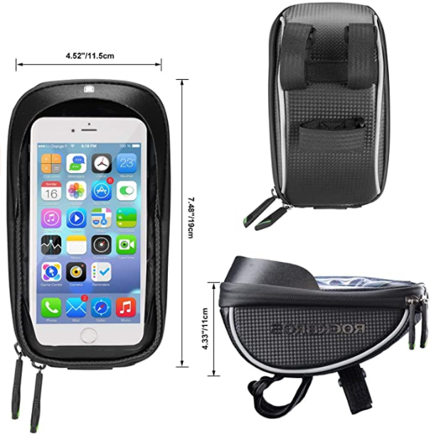 ROCKBROS 010-4BK Fiets Stuurtas Hoes voor GSM tot 6.0 Inch