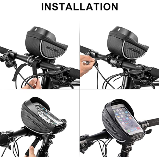 ROCKBROS 010-4BK Fiets Stuurtas Hoes voor GSM tot 6.0 Inch