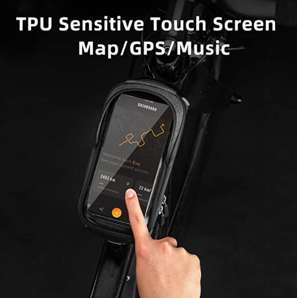 ROCKBROS 017-5 Fietsframetas met Touchscreen voor GSM tot 6.5 Inch