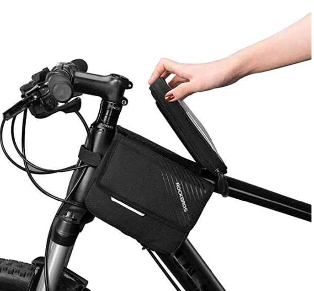 ROCKBROS 030-60BK Fietsframezak met GSM-tasje Tot 6.0 Inch