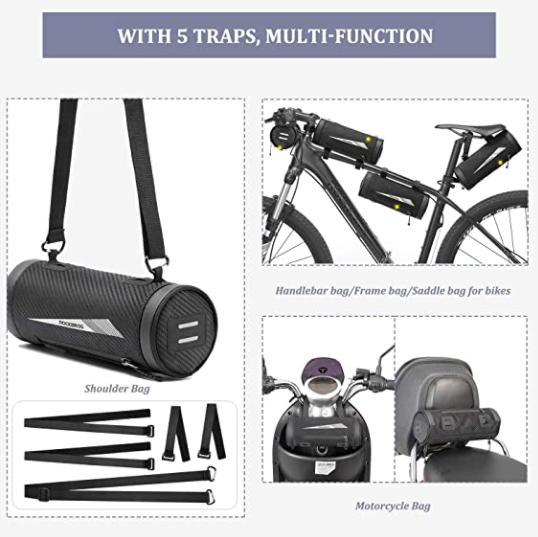 ROCKBROS 041B Stuurtas Fiets GSM-houder ong. 2L Zwart