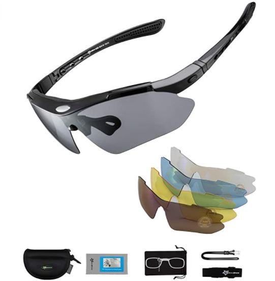 ROCKBROS 10003 Sportbril Gepolariseerde Glazen Met 5 Verwisselbare Glazen