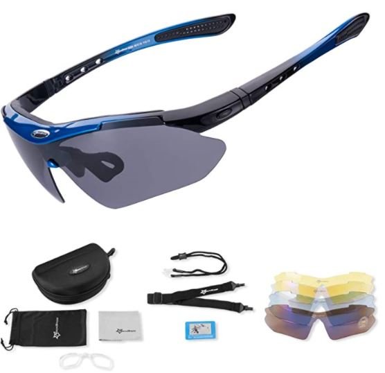 ROCKBROS 10003 Sportbril Gepolariseerde Glazen Met 5 Verwisselbare Glazen