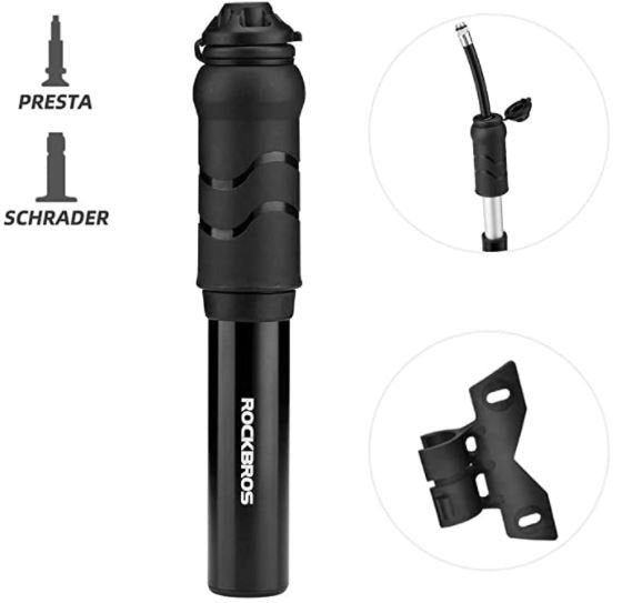 ROCKBROS 810PCS-HP mini fietspomp met kader 100 PSI