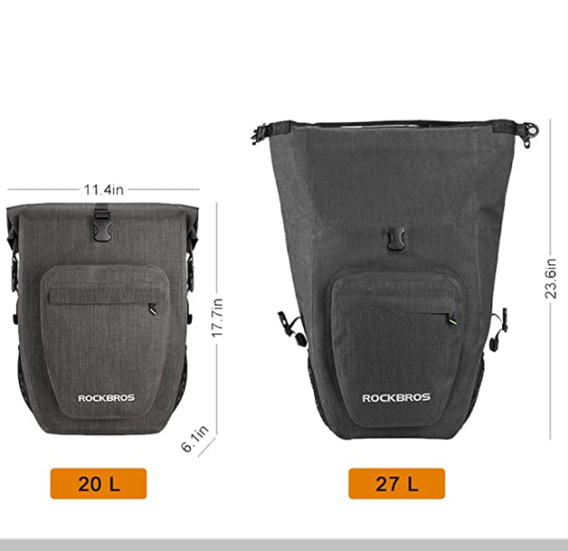 ROCKBROS AS-001-2 Fiets Baggagedragertas 100% Waterdicht 20-27L