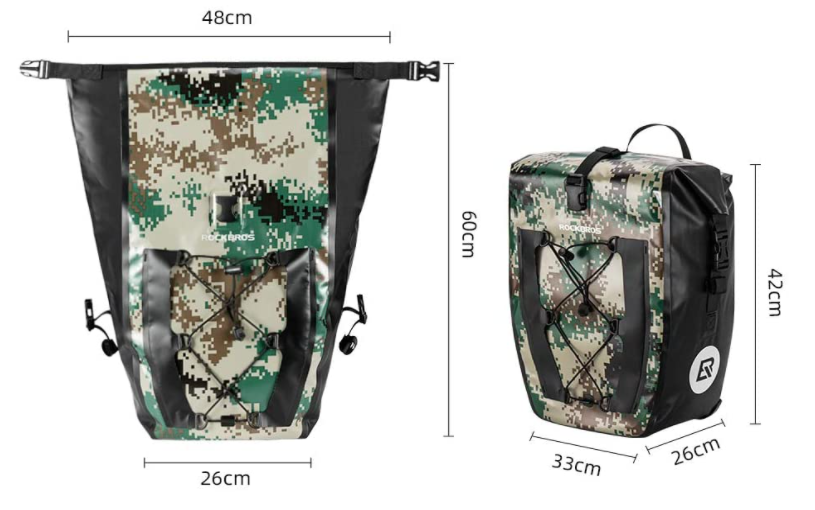 ROCKBROS AS-002-1 Fiets Achtertas Draagtas 27L