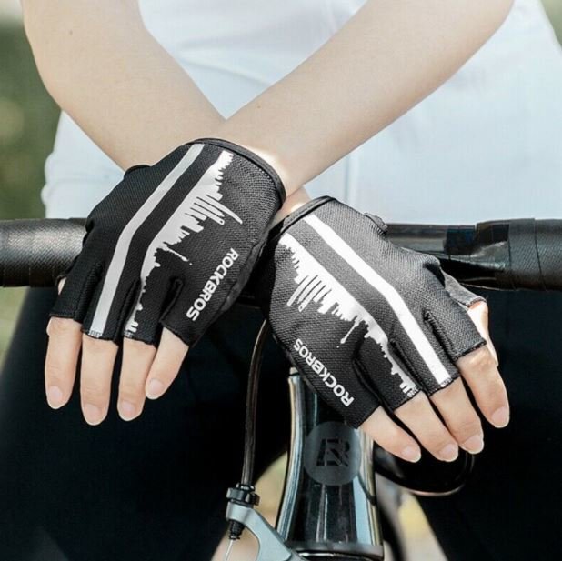 ROCKBROS halfvingerhandschoenen buitensport fietshandschoenen reflecterend