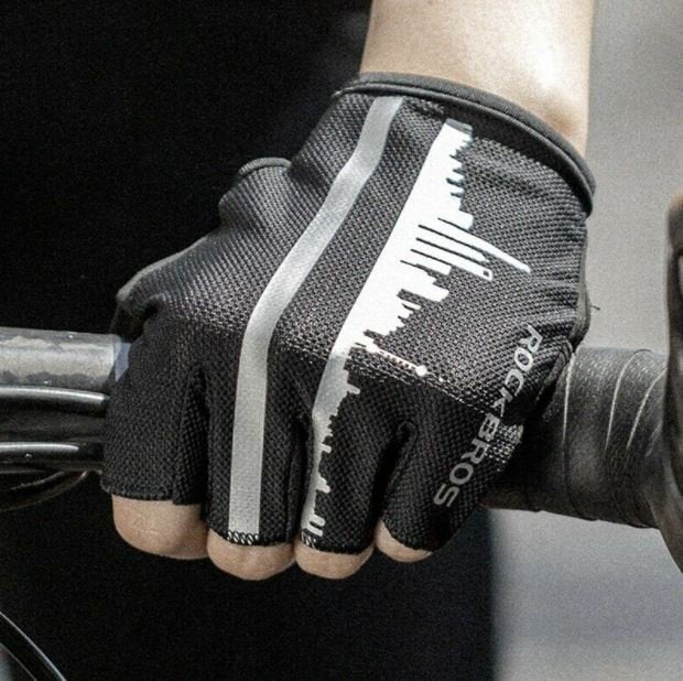 ROCKBROS halfvingerhandschoenen buitensport fietshandschoenen reflecterend