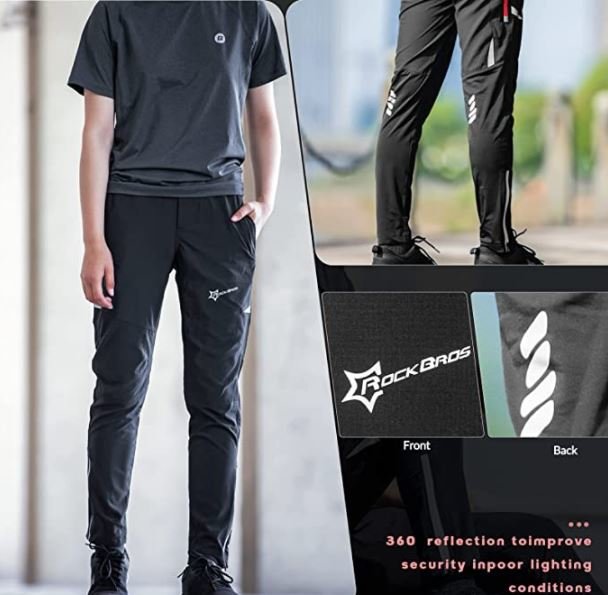 ROCKBROS Heren Fietsshort Luchtdoorlaatbaar Lange Fietsshort Loopshort Voor Buitensporten