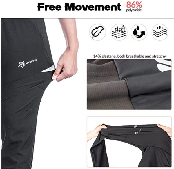 ROCKBROS Heren Fietsshort Luchtdoorlaatbaar Lange Fietsshort Loopshort Voor Buitensporten
