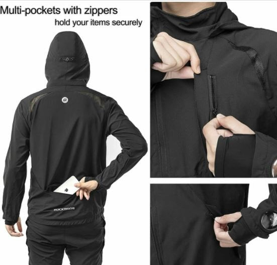 ROCKBROS Fietsjas 3 in 1 Afneembare Jas Vest Dames / Heren Fietsen