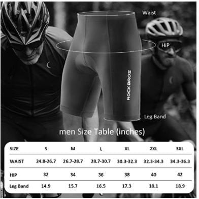 ROCKBROS korte fietsbroek luchtdoorlaatbaar elastisch sneldrogend met 3D zitkussen