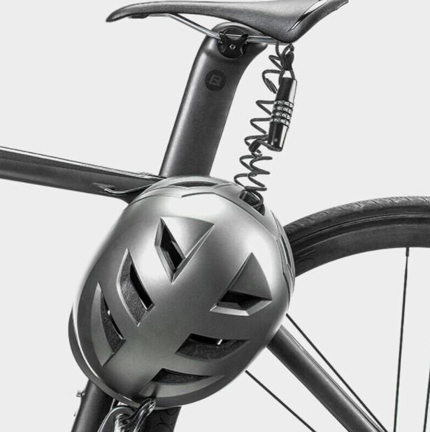 ROCKBROS Mini Fietsslot Kabel Helmslot Motorfiets Wachtwoordslot Zwart