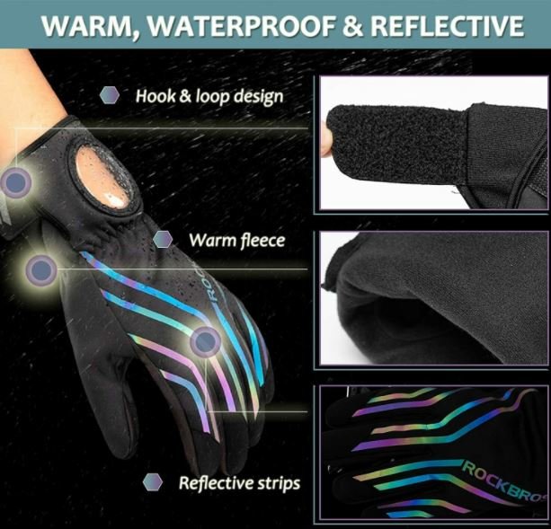 ROCKBROS Motor Winter Fietshandschoenen Dames / Heren Loophandschoenen