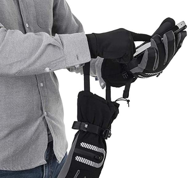 ROCKBROS Skihandschoenen 2-in-1 Handschoenen Lente Herfst Winddichte Warme Handschoenen met Volledige Vingers voor Buitensporten