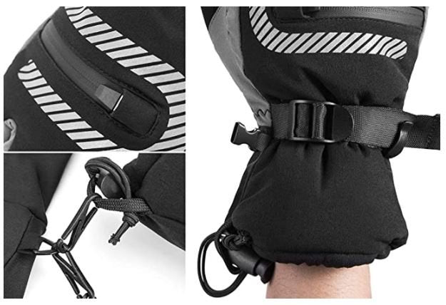 ROCKBROS Skihandschoenen 2-in-1 Handschoenen Lente Herfst Winddichte Warme Handschoenen met Volledige Vingers voor Buitensporten