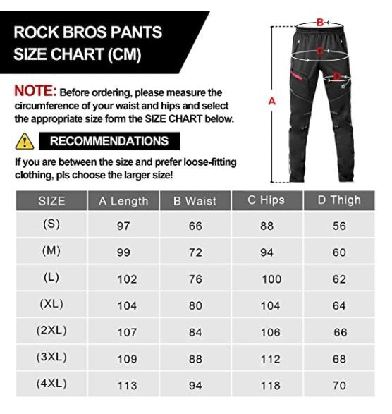 ROCKBROS Fietsen lange short waterdicht casual broek