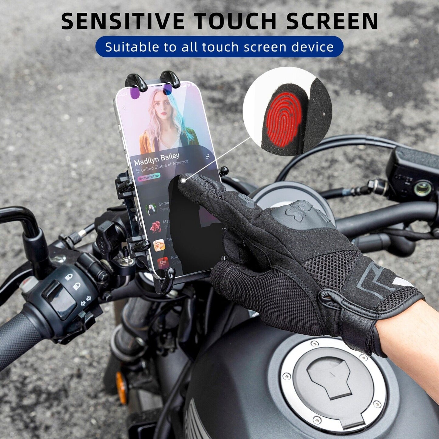 ROCKBROS winter motorhandschoenen touchscreen fietsen warm