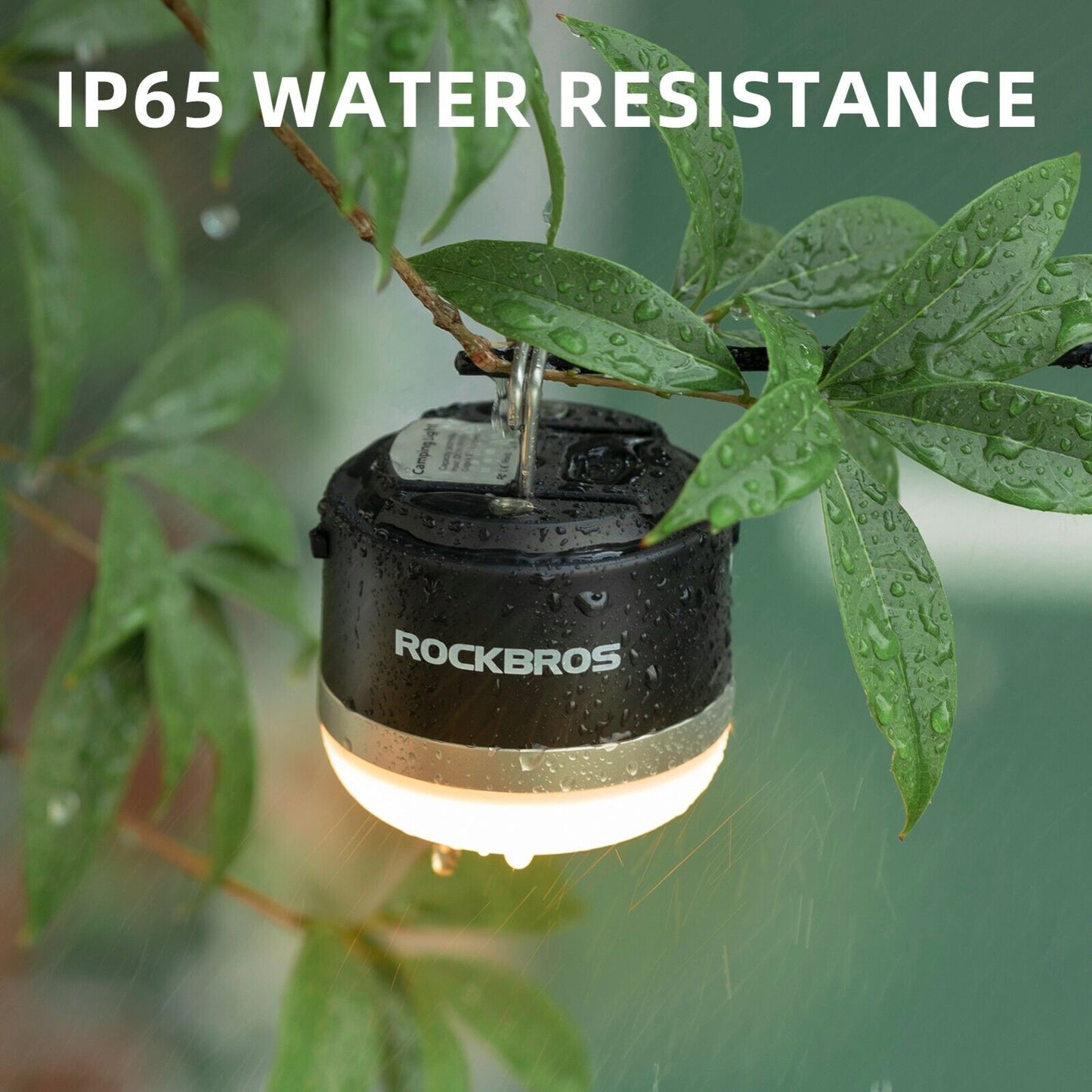 ROCKBROS Outdoor Camping Lantaarn USB Zaklampen 600 Lumen IPX65 LED Licht Oplaadbare Batterij