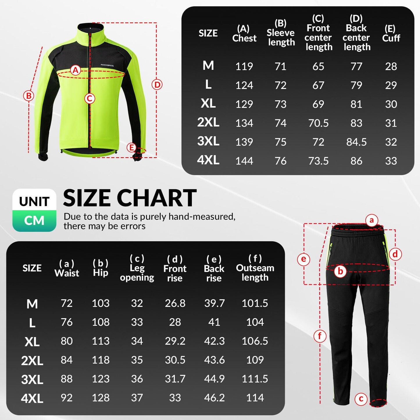 ROCKBROS fietskledingbroek, windbroek, sportbroek, winddicht M-4XL