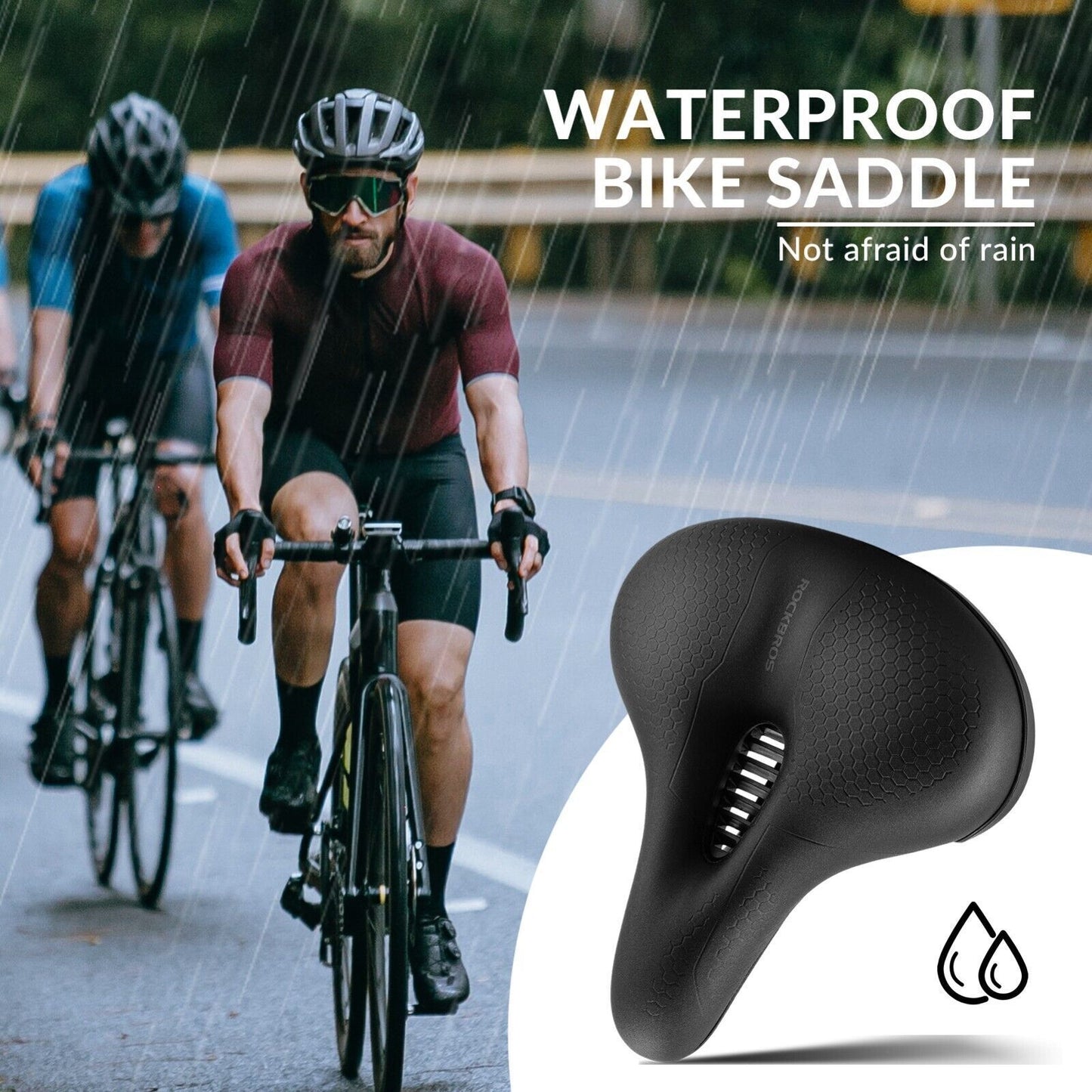 ROCKBROS Fietszadel Fietsstoeltje Memory Foam Comfortabel Ergonomisch