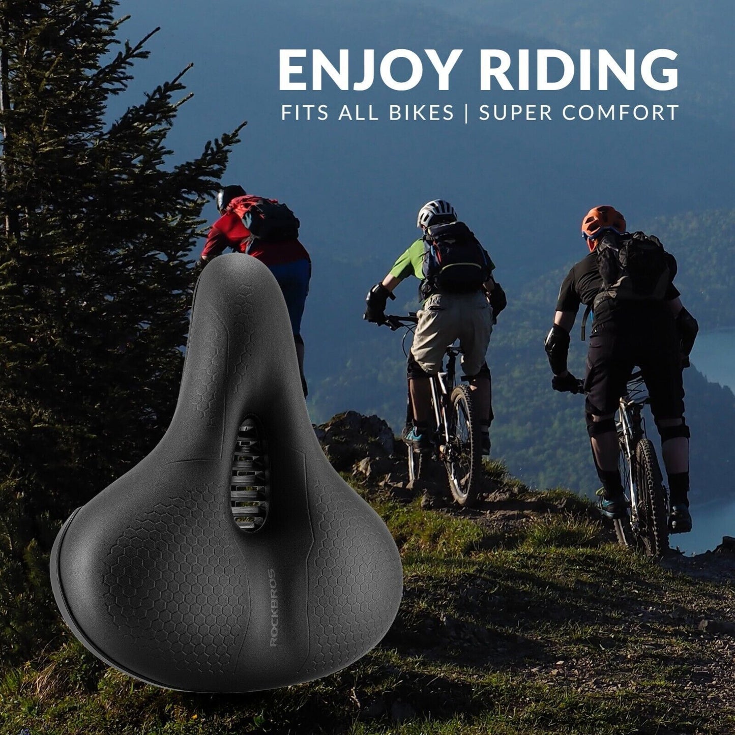 ROCKBROS Fietszadel Fietsstoeltje Memory Foam Comfortabel Ergonomisch