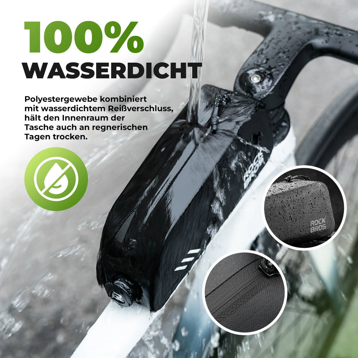 ROCKBROS 0,9L Fiets Buisboven TAS Waterdicht Draaisluiting