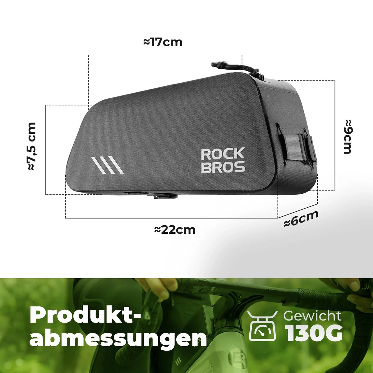 ROCKBROS 0,9L Fiets Buisboven TAS Waterdicht Draaisluiting