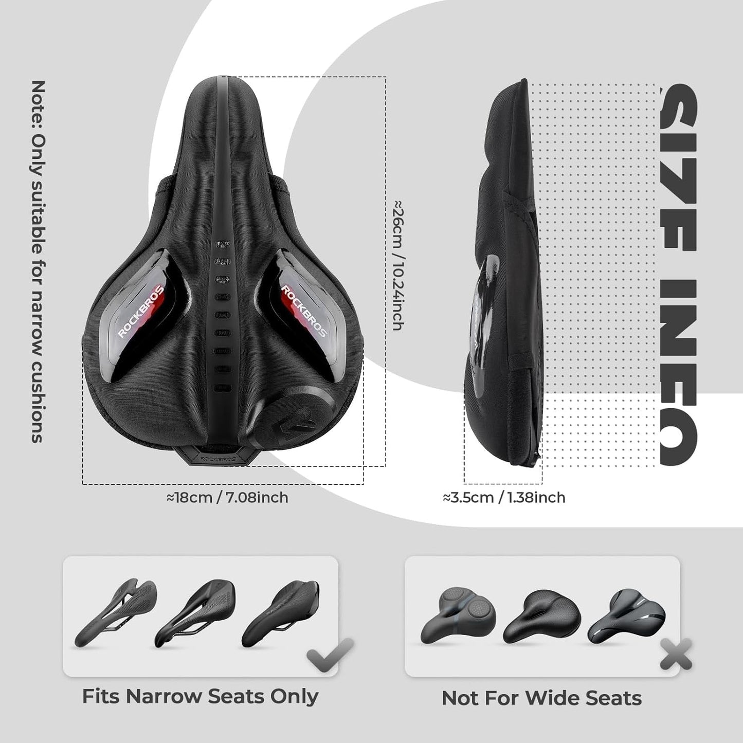 Fietszadelhoes met regenbeschermende gelzadelhoes voor MTB racefiets e-bike rood/blauw