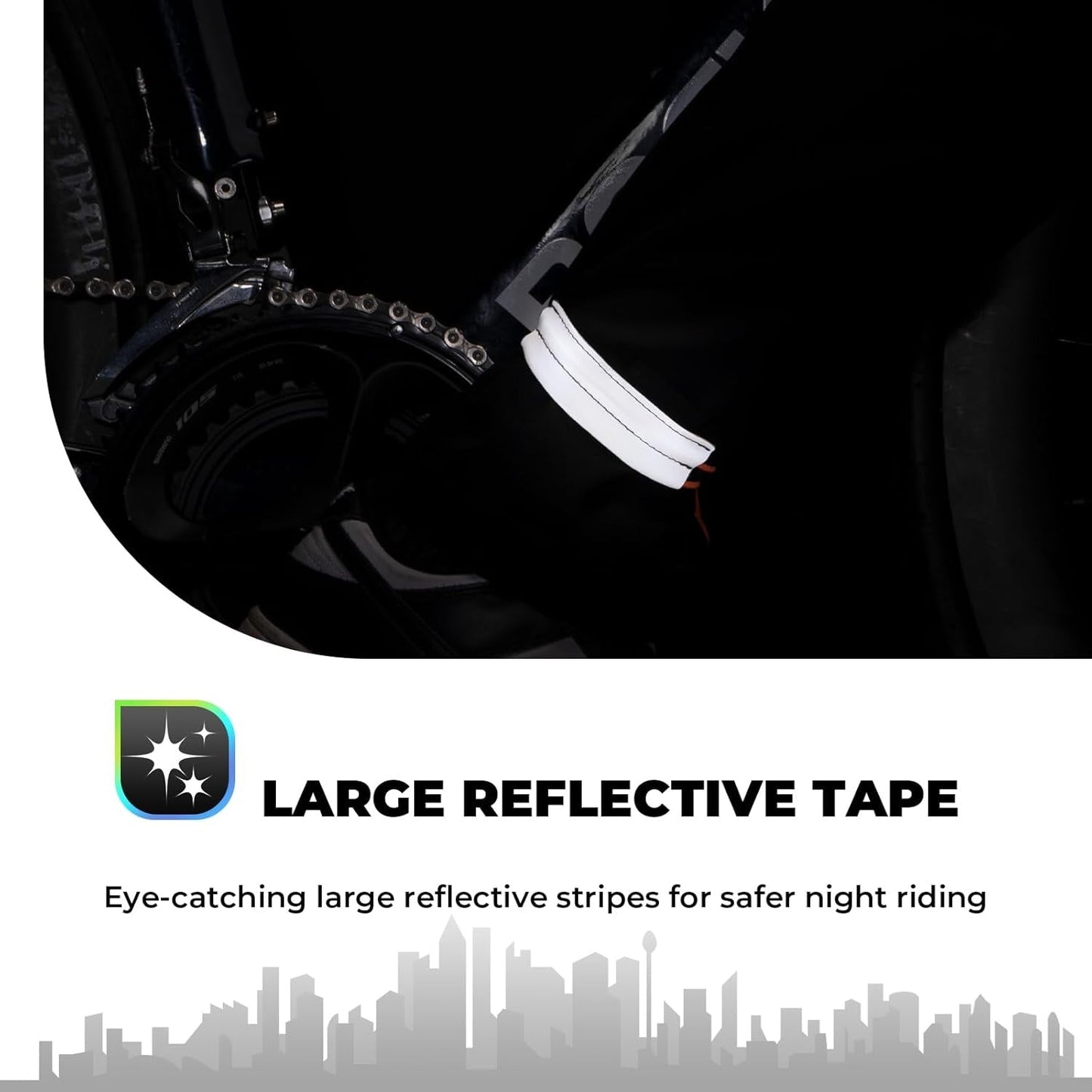 ROCKBROS Reflecterende band Elastische broekclip Fietsbroekbeschermer Reflecterende broekband voor buiten Joggen Fietsen Hardlopen 1 paar