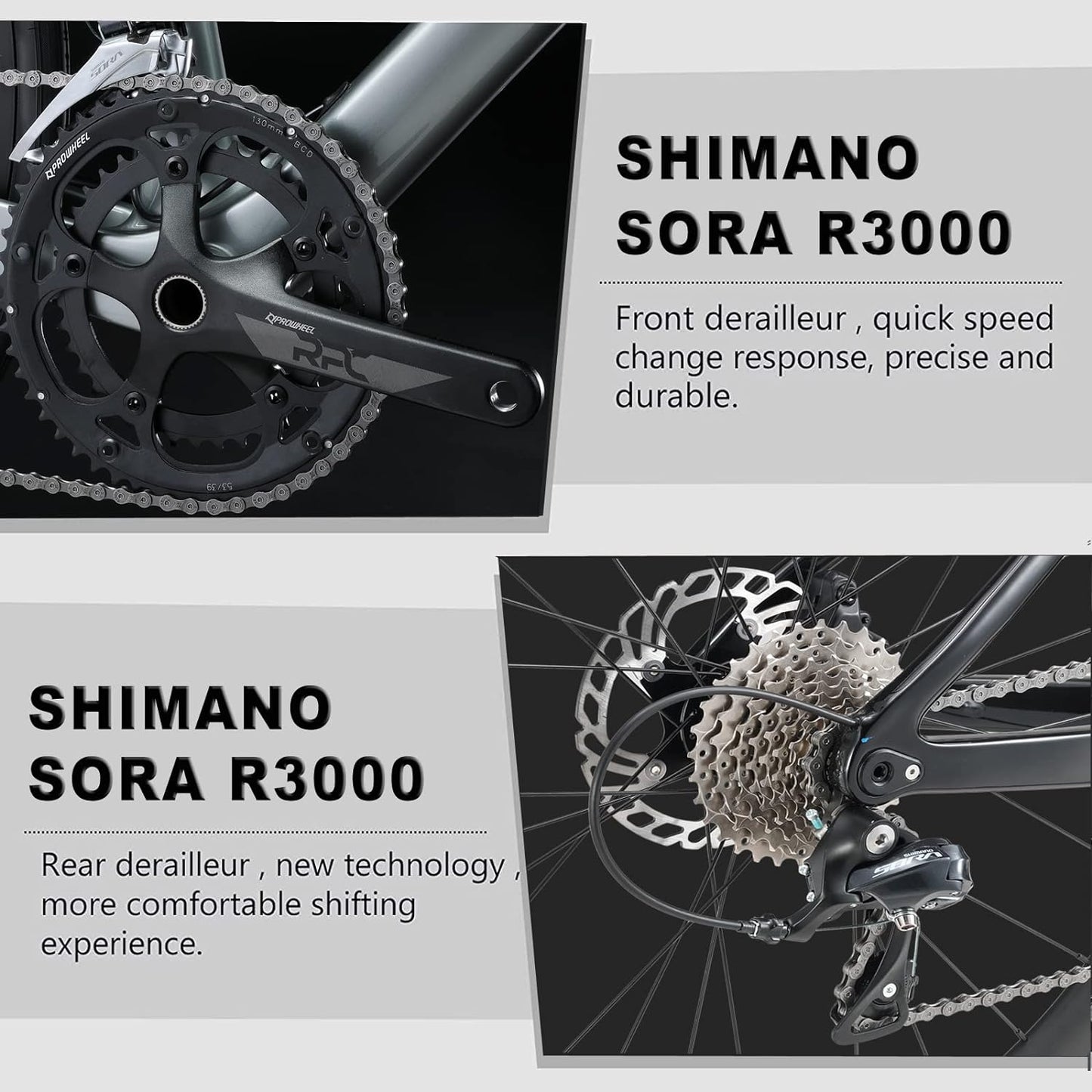 RINOS carbon racefiets 700C Shimano SORA R3000 18 versnellingen Odin1.0