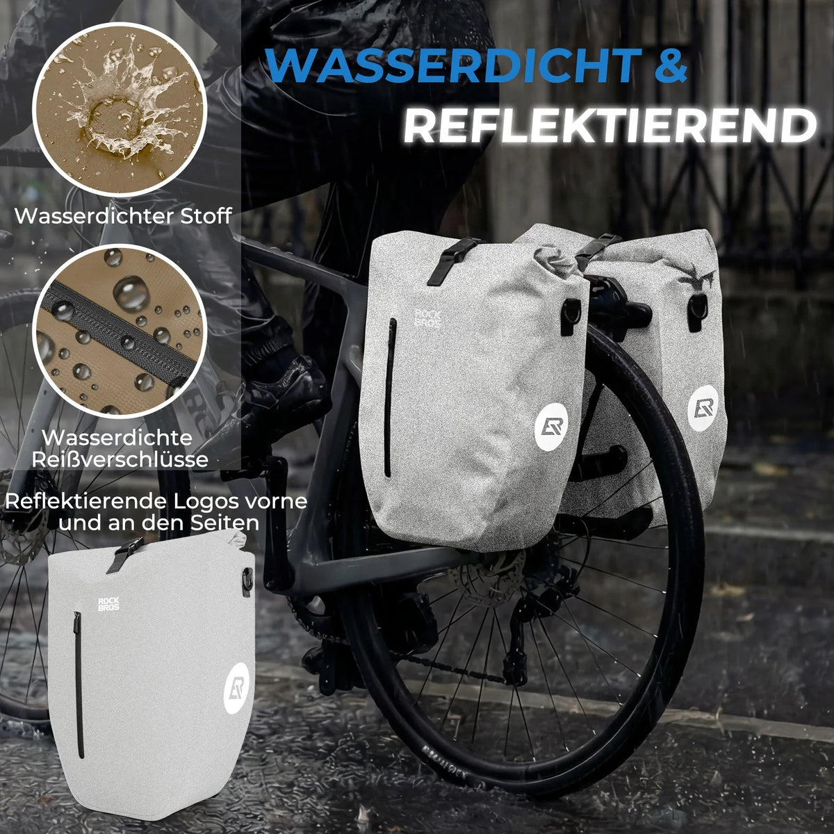 ROCKBROS 15L-20L Fiets Bagagedragertas 3-in-1