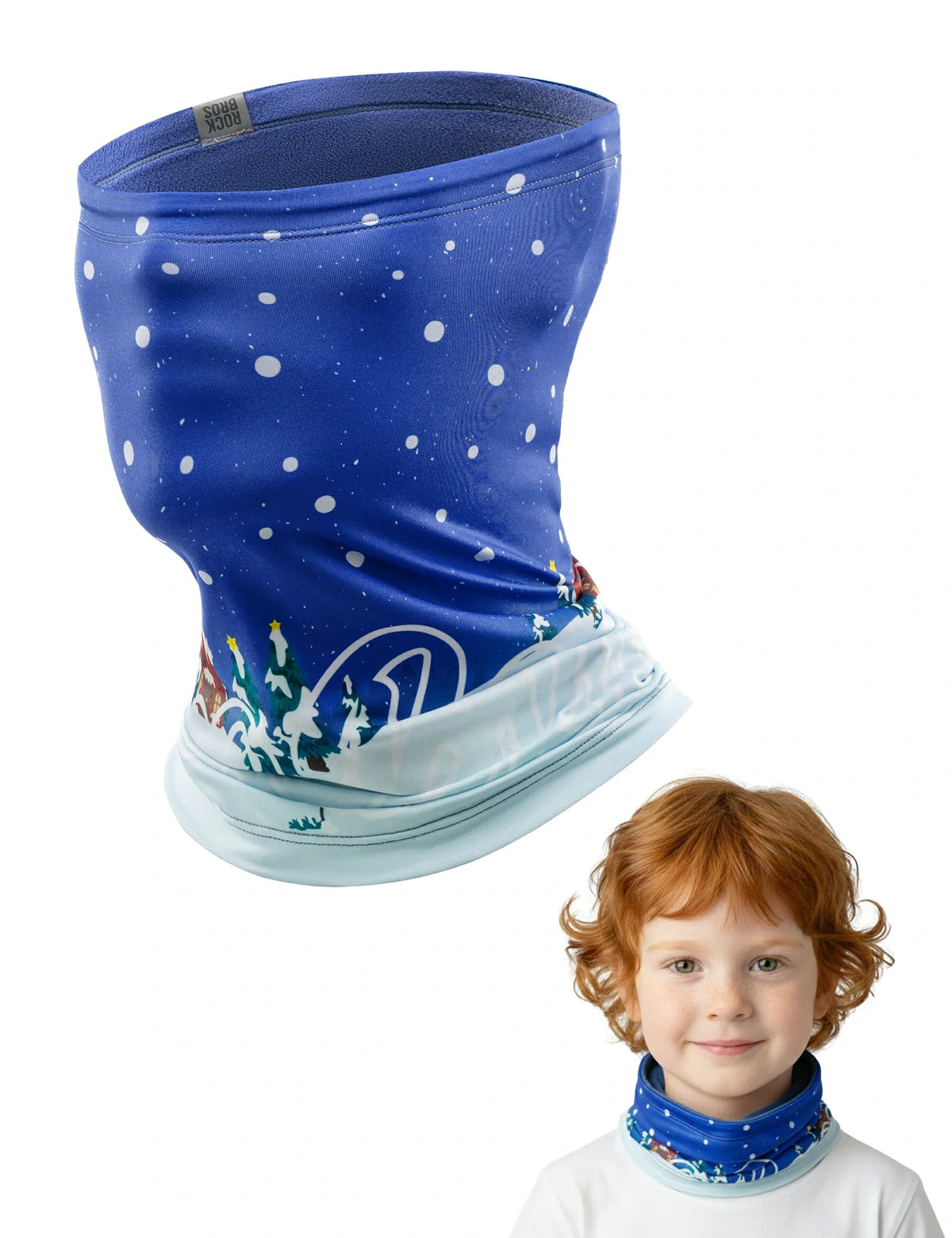 ROCKBROS 2-in-1 Kinder Halsdoek & Muts Dubbelzijdig Sjaaltube Warmende Halswarmer Multifunctionele doek