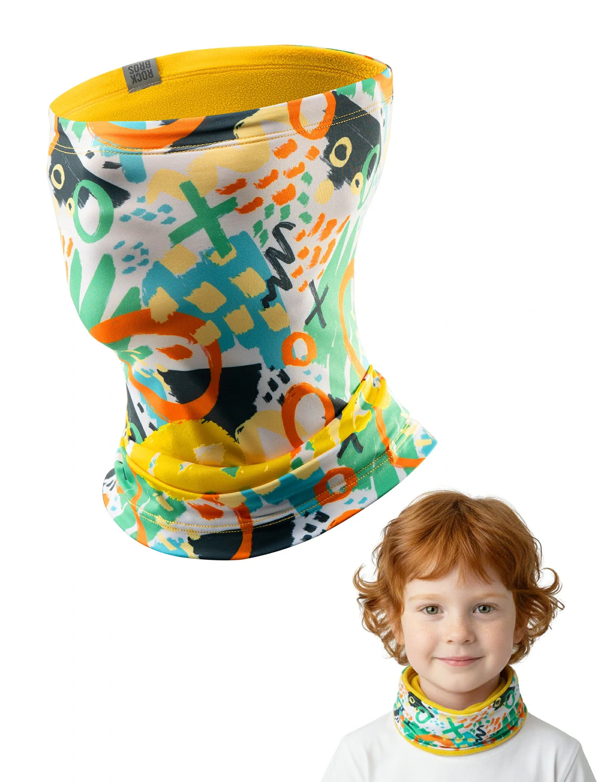 ROCKBROS 2-in-1 Kinder Halsdoek & Muts Dubbelzijdig Sjaaltube Warmende Halswarmer Multifunctionele doek