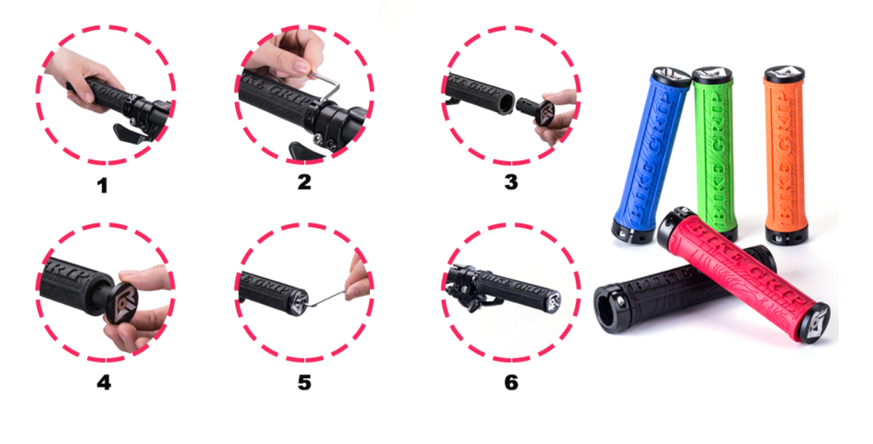 ROCKBROS Fiets Stuur Handvatten 22mm Anti-Slip Rubber