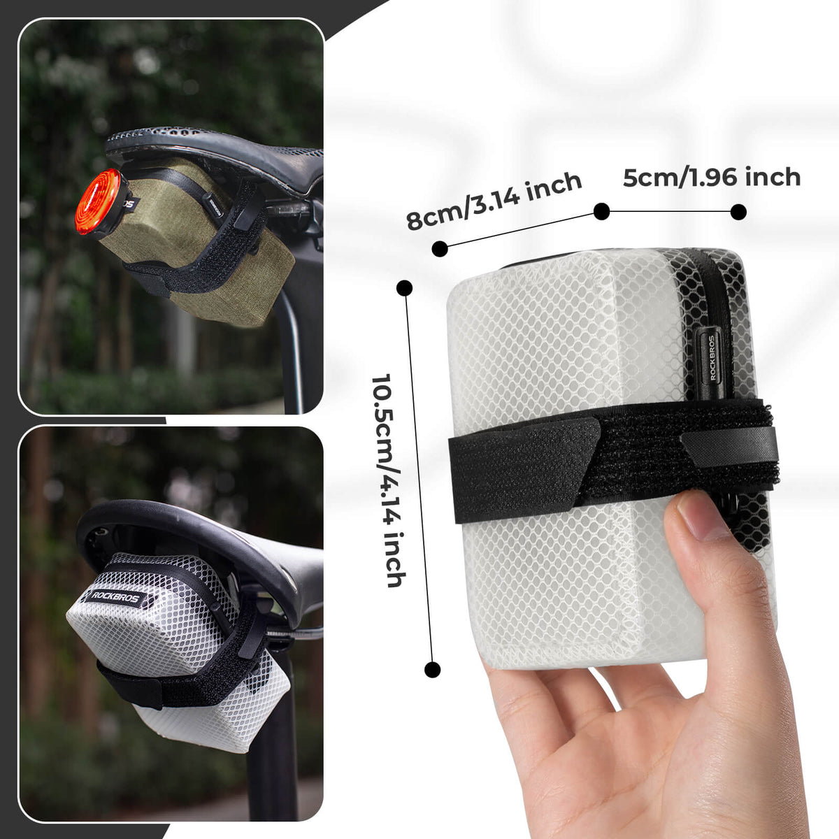 ROCKBROS Fietszadel Tas Licht Compact Waterdicht Racefiets MTB