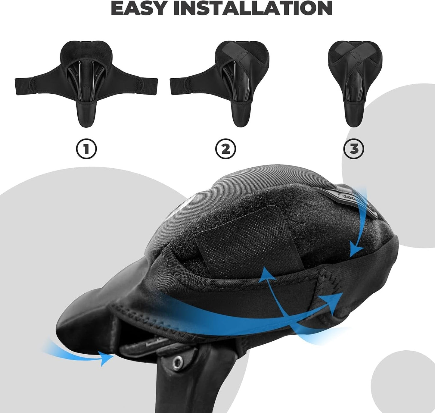 Fietszadelhoes met regenbeschermende gelzadelhoes voor MTB racefiets e-bike rood/blauw